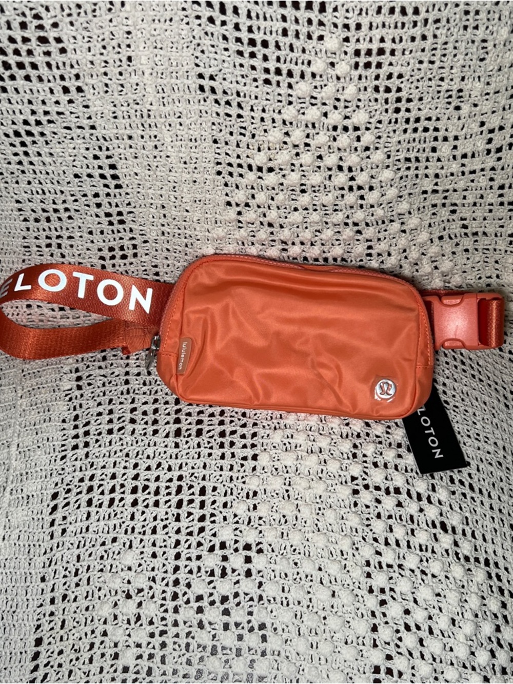 Lululemon Orange peloton waist bag